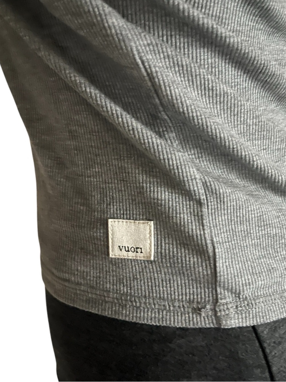 Vuori Women's Light Heather Gray Long Sleeve Mock Neck - Picture 5 of 6